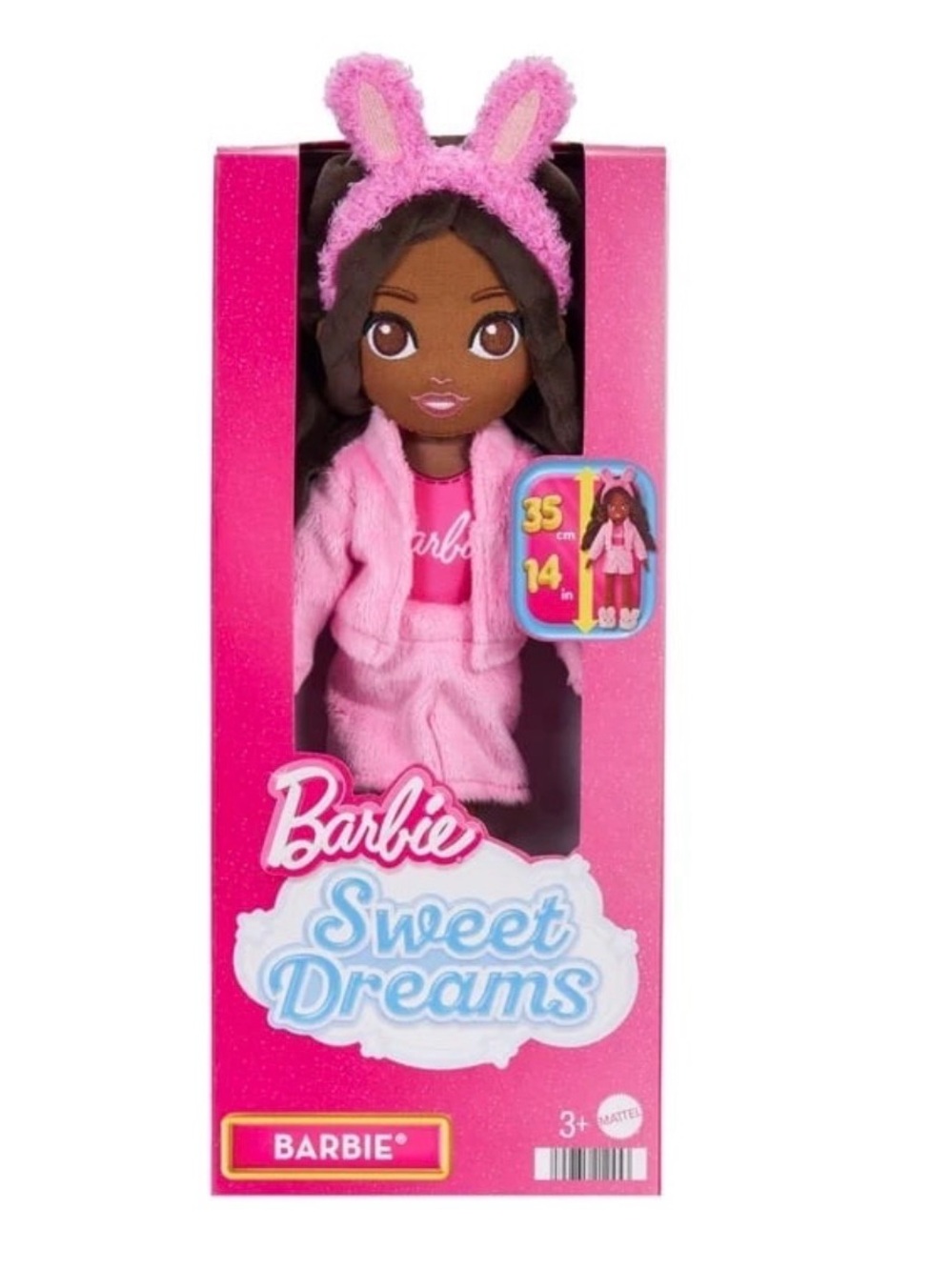 🆕 Sweet Dreams Barbie Brooklyn Plush Soft 14” Doll In Bedtime Outfit & Slippers